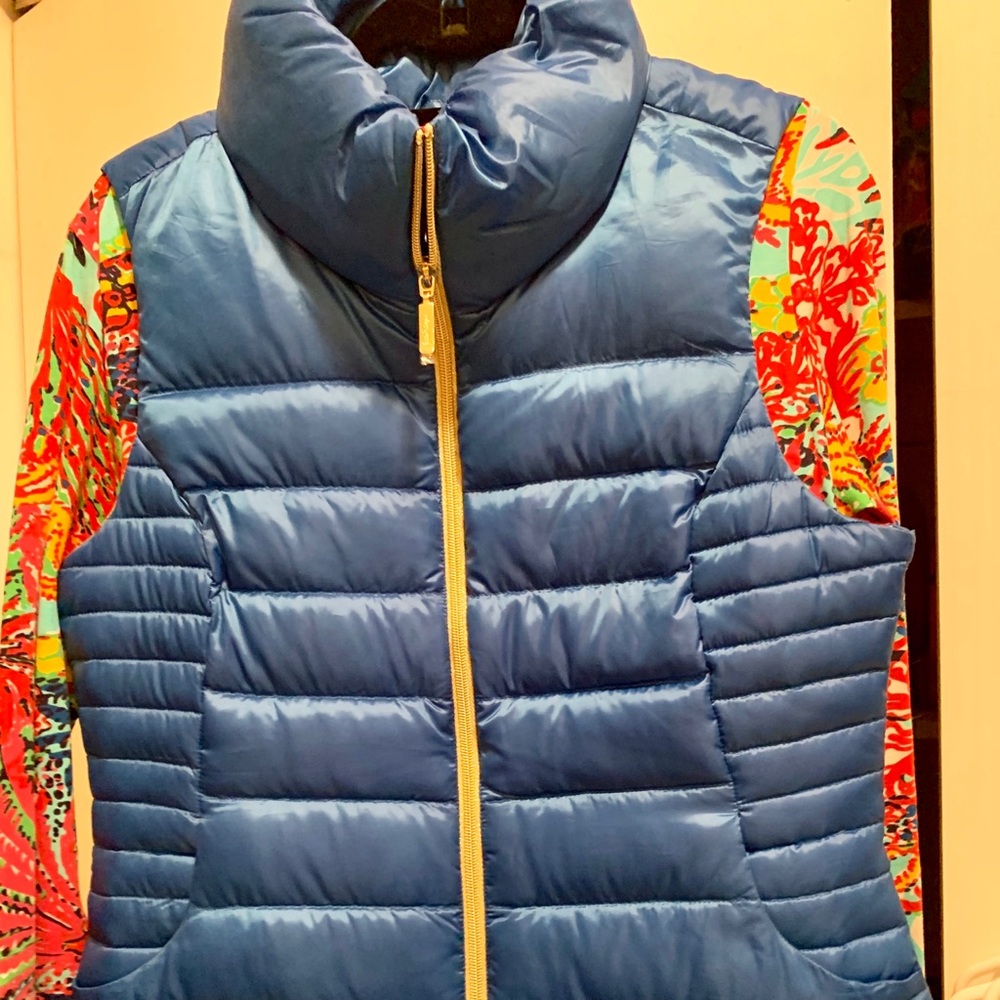 Lilly Pulitzer long sleeve shirt and puffer vest